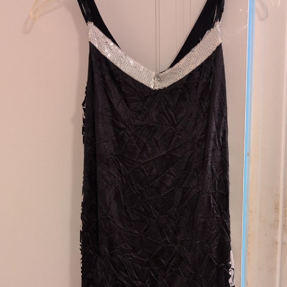 Black Dress with Silver Sequin Detail